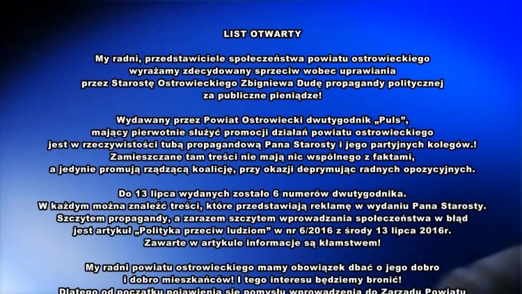 LIST OTWARTY