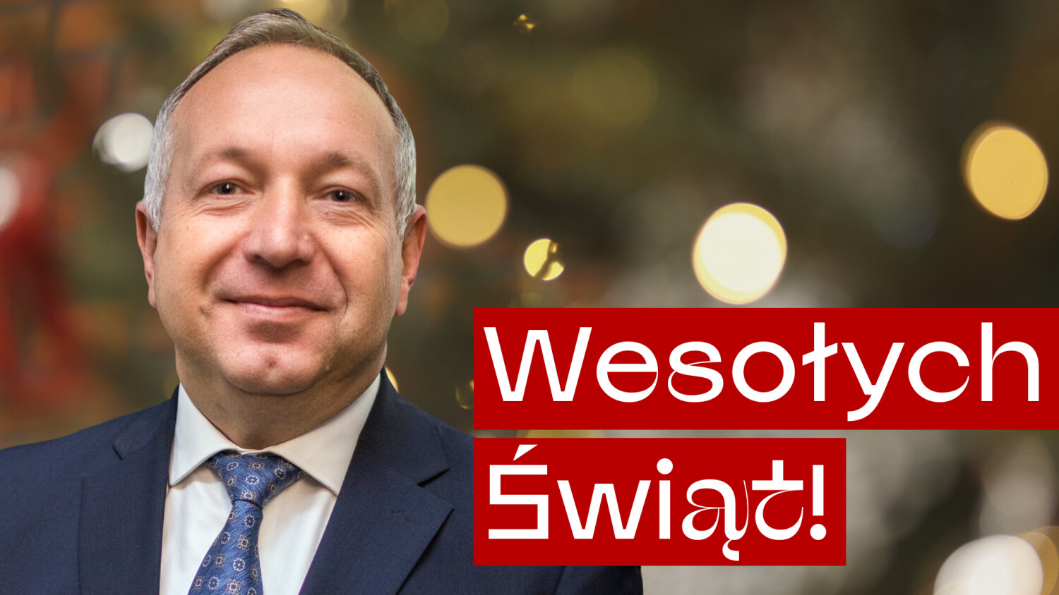 Świąteczne życzenia składa wiceprezydent Artur Łakomiec