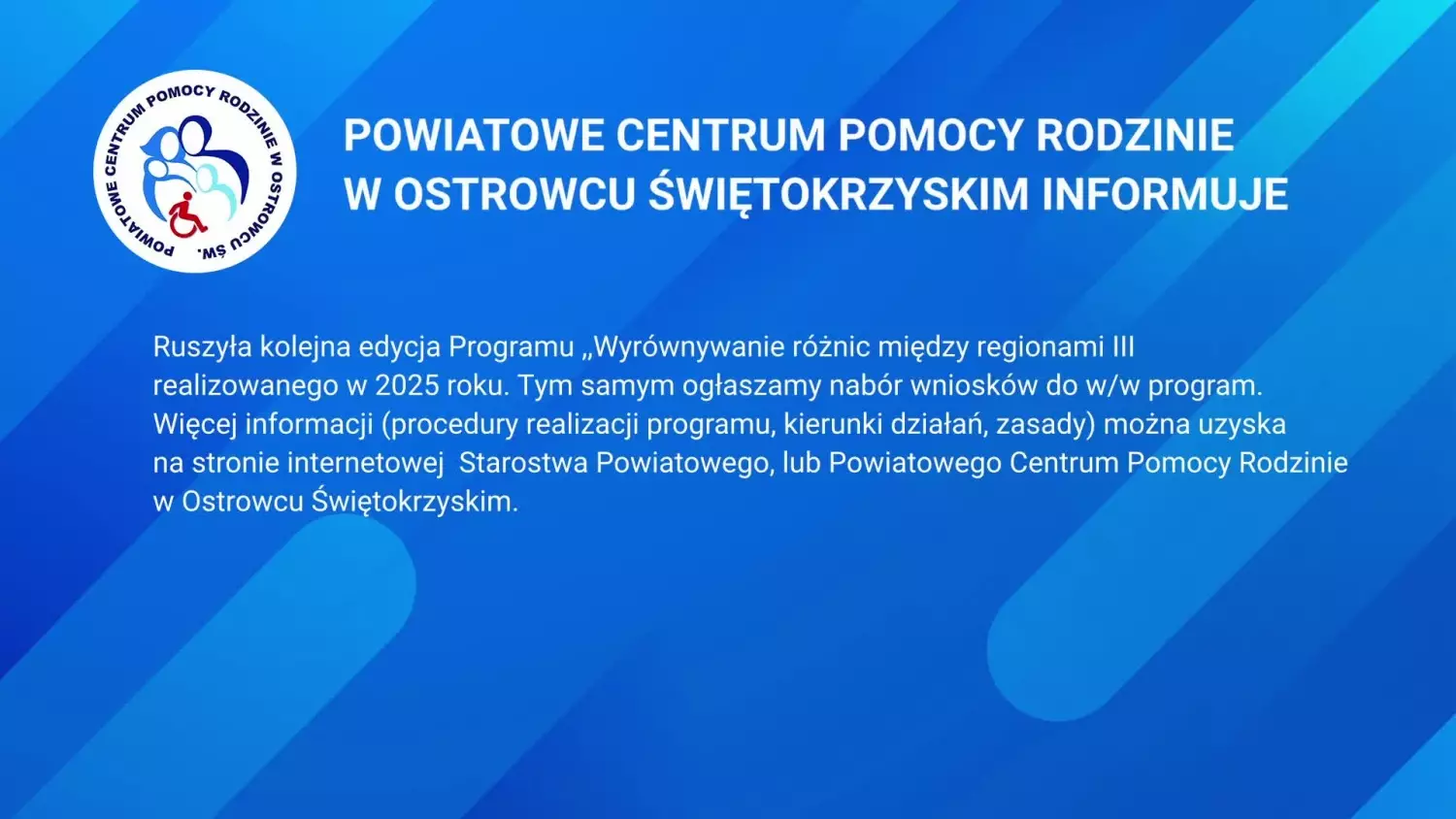 Ogłoszenie Powiatowego Centrum Pomocy Rodzinie