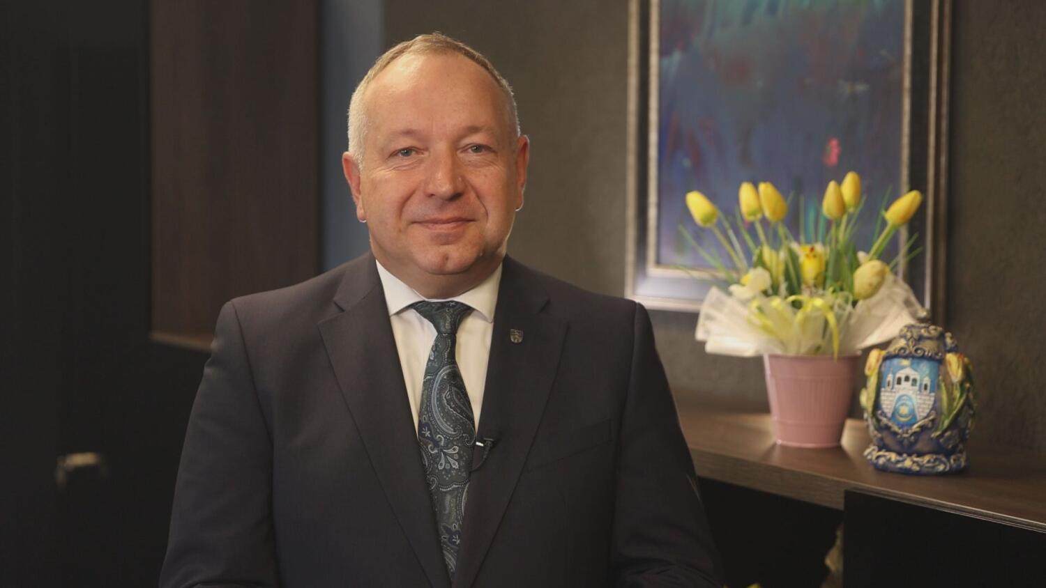 Wielkanocne życzenia od Artura Łakomca, prezydenta Miasta Ostrowca Świętokrzyskiego