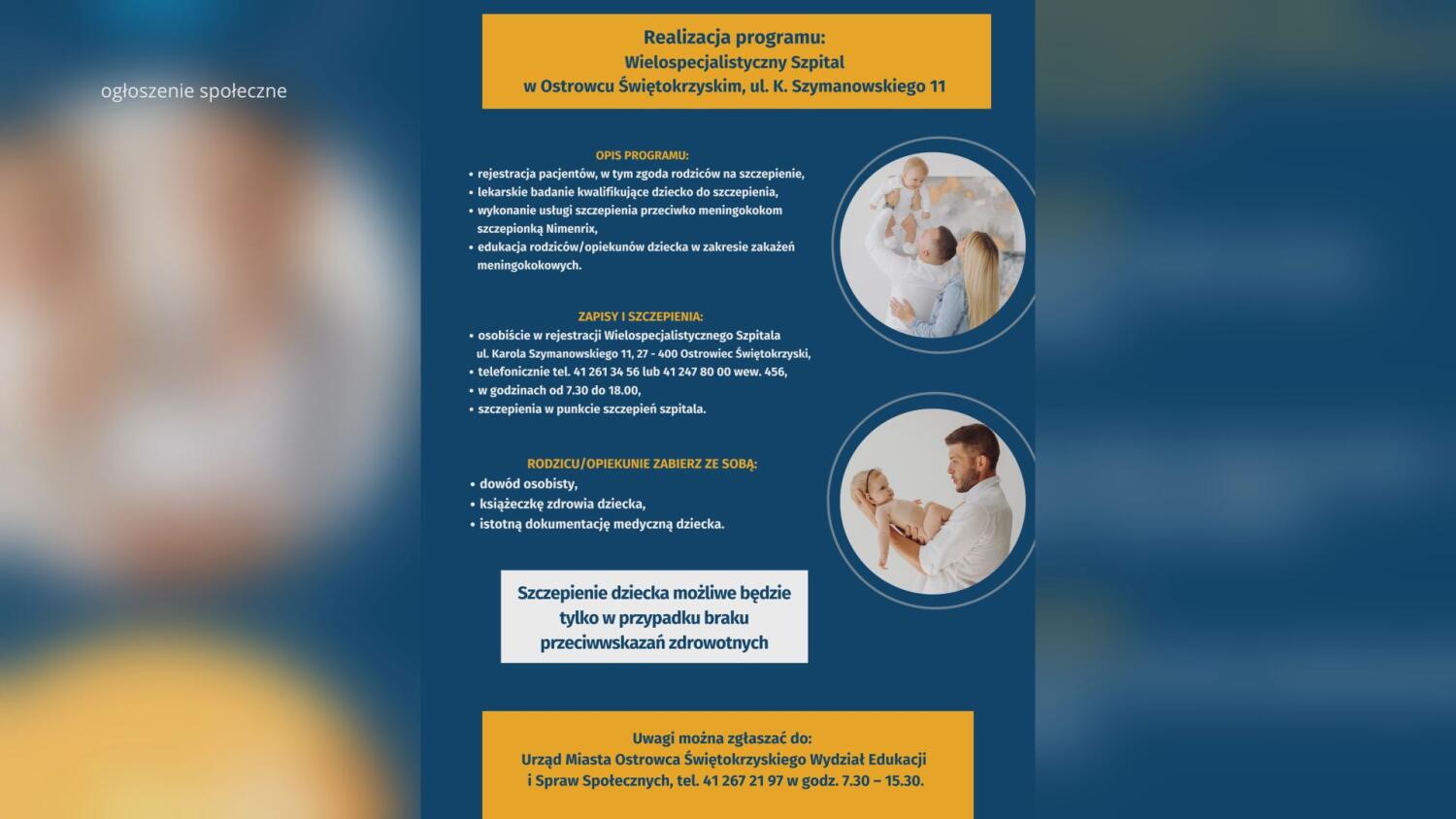 Meningokoki  - darmowe szczepienia dla dzieci